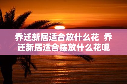乔迁新居适合放什么花 乔迁新居适合摆放什么花呢