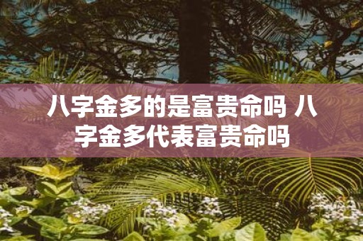 八字金多的是富贵命吗 八字金多代表富贵命吗