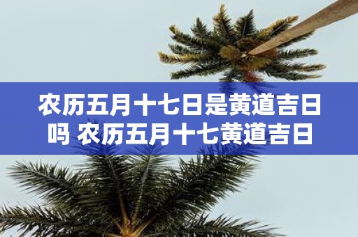 农历五月十七日是黄道吉日吗 农历五月十七黄道吉日