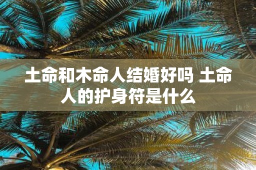 土命和木命人结婚好吗 土命人的护身符是什么