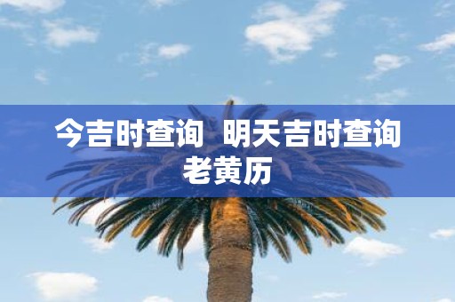 今吉时查询 明天吉时查询老黄历