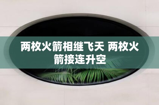 两枚火箭相继飞天 两枚火箭接连升空