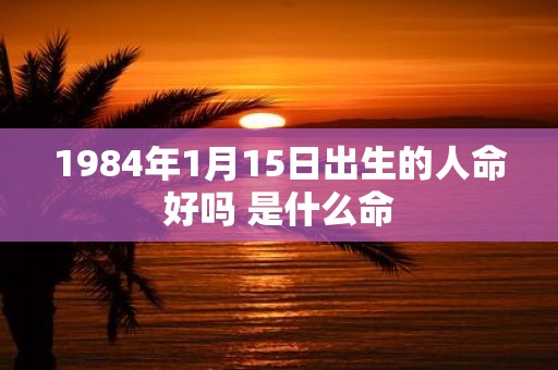 1984年1月15日出生的人命好吗 是什么命