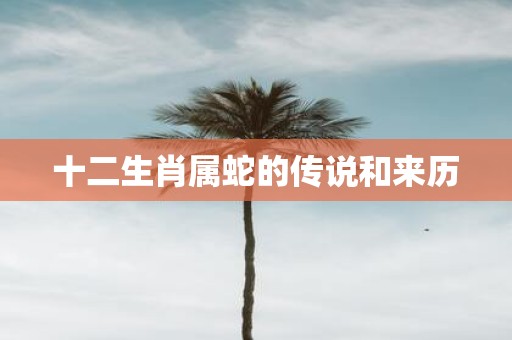 十二生肖属蛇的传说和来历