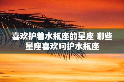 喜欢护着水瓶座的星座 哪些星座喜欢呵护水瓶座