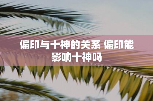 偏印与十神的关系 偏印能影响十神吗
