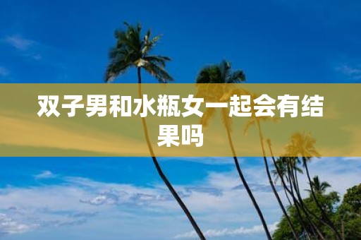 双子男和水瓶女一起会有结果吗