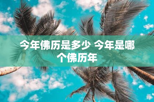 今年佛历是多少 今年是哪个佛历年
