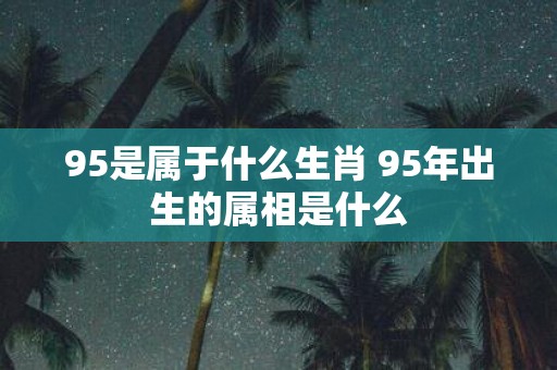 95是属于什么生肖 95年出生的属相是什么