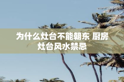 为什么灶台不能朝东 厨房灶台风水禁忌