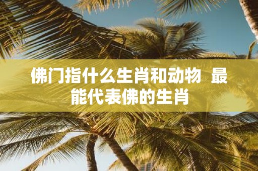 佛门指什么生肖和动物 最能代表佛的生肖