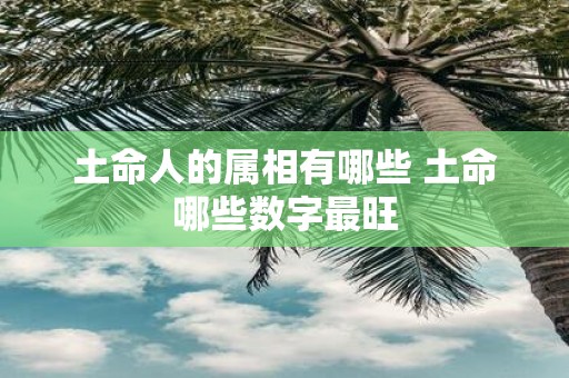 土命人的属相有哪些 土命哪些数字最旺