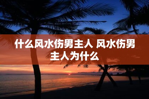 什么风水伤男主人 风水伤男主人为什么