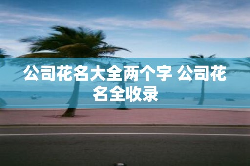 公司花名大全两个字 公司花名全收录
