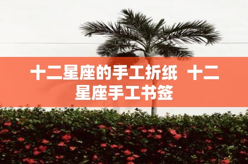十二星座的手工折纸 十二星座手工书签