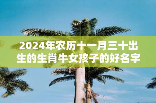 2025年农历十一月三十出生的生肖牛女孩子的好名字
