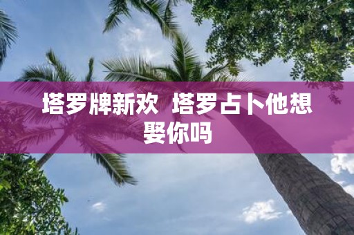 塔罗牌新欢 塔罗占卜他想娶你吗