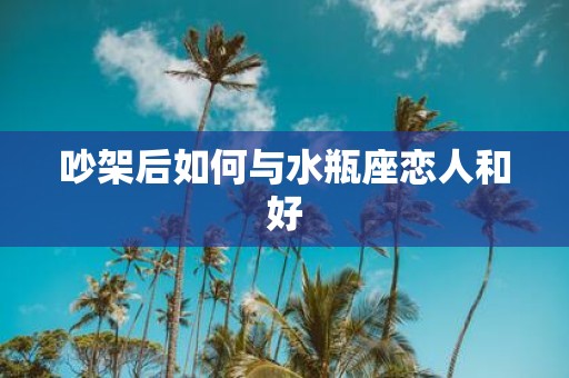 吵架后如何与水瓶座恋人和好