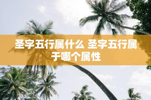 圣字五行属什么 圣字五行属于哪个属性