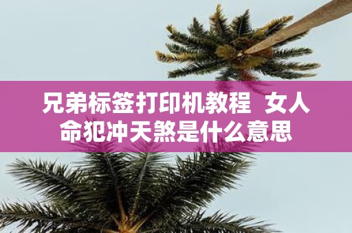兄弟标签打印机教程 女人命犯冲天煞是什么意思