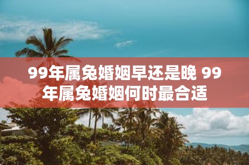 99年属兔婚姻早还是晚 99年属兔婚姻何时最合适