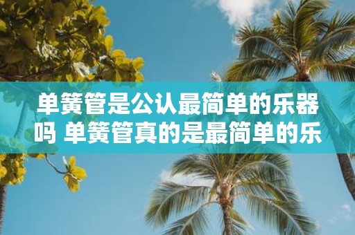 单簧管是公认最简单的乐器吗 单簧管真的是最简单的乐器吗