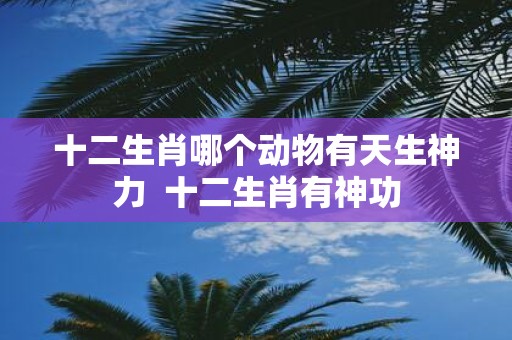 十二生肖哪个动物有天生神力 十二生肖有神功