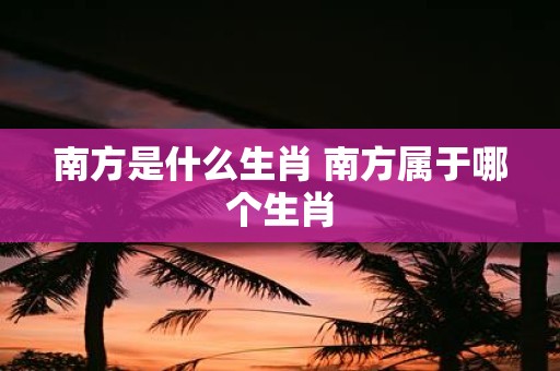 南方是什么生肖 南方属于哪个生肖