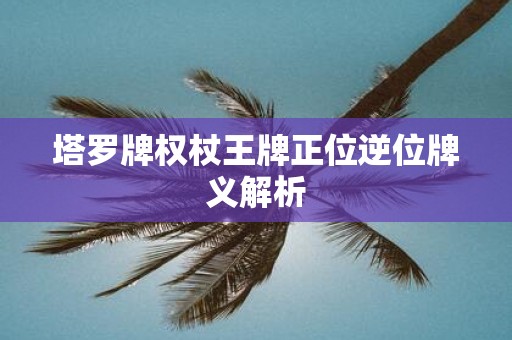 塔罗牌权杖王牌正位逆位牌义解析