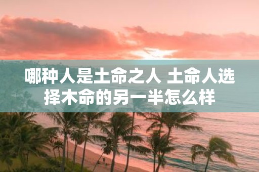 哪种人是土命之人 土命人选择木命的另一半怎么样