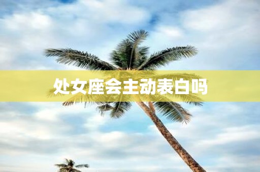 处女座会主动表白吗