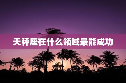 天秤座在什么领域最能成功
