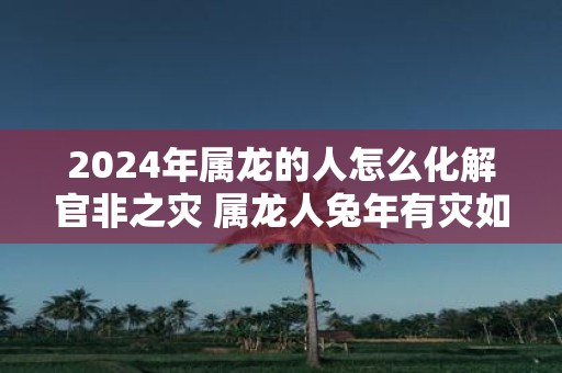 2025年属龙的人怎么化解官非之灾 属龙人蛇年有灾如何解