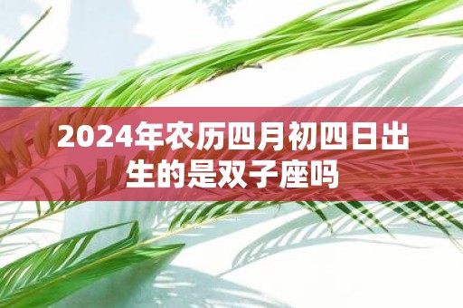 2025年农历四月初四日出生的是双子座吗