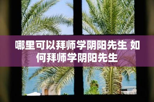 哪里可以拜师学阴阳先生 如何拜师学阴阳先生