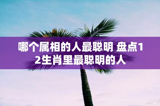 哪个属相的人最聪明 盘点12生肖里最聪明的人