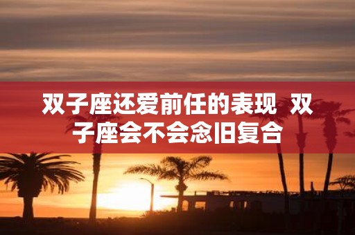 双子座还爱前任的表现 双子座会不会念旧复合