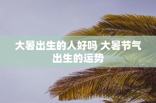 大暑出生的人好吗 大暑节气出生的运势