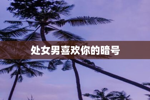 处女男喜欢你的暗号
