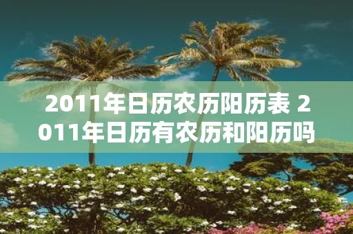 2011年日历农历阳历表 2011年日历有农历和阳历吗
