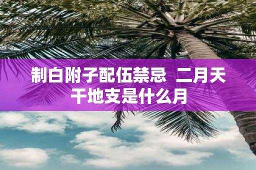 制白附子配伍禁忌 二月天干地支是什么月