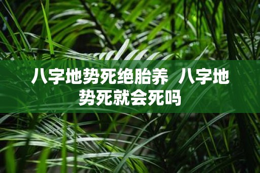 八字地势死绝胎养 八字地势死就会死吗
