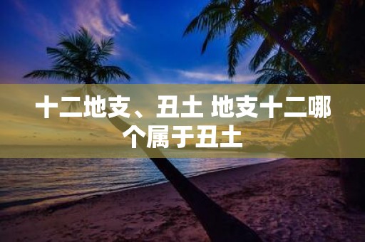 十二地支、丑土 地支十二哪个属于丑土