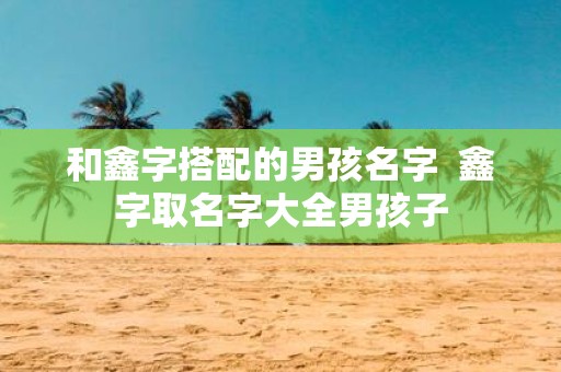 和鑫字搭配的男孩名字 鑫字取名字大全男孩子