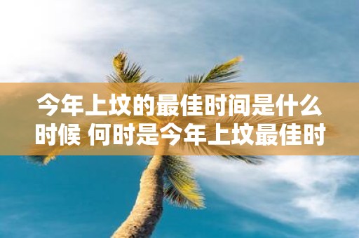 今年上坟的最佳时间是什么时候 何时是今年上坟最佳时间
