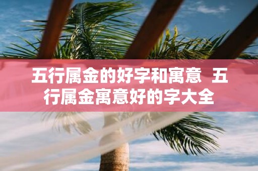 五行属金的好字和寓意 五行属金寓意好的字大全