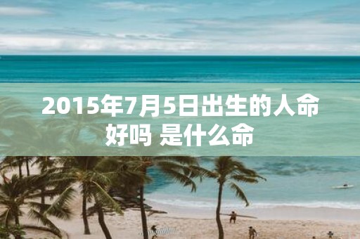 2015年7月5日出生的人命好吗 是什么命
