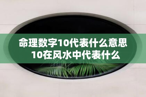 命理数字10代表什么意思 10在风水中代表什么