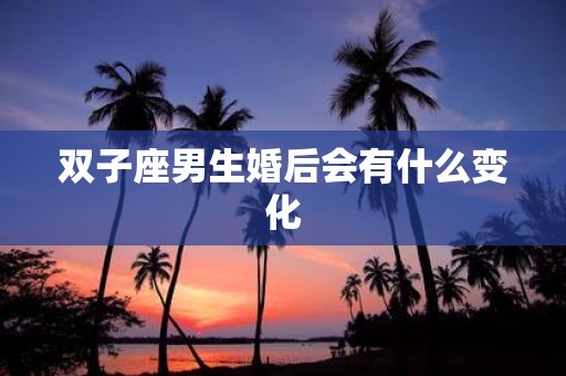 双子座男生婚后会有什么变化