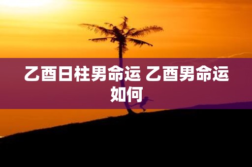 乙酉日柱男命运 乙酉男命运如何
